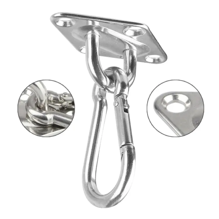 2 PCS 5mm 316 Stainless Steel Sand Bag Ceiling Hook Heavy Duty Swing Hangers