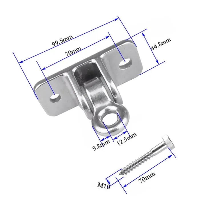 304 Stainless Steel Sandbag Buckle Ring Swing Fixed Holder, Self-tapping Bolt Version