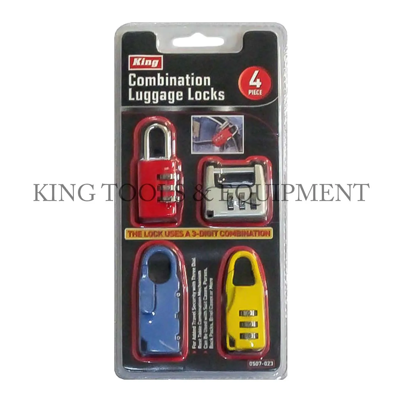 4-pc COMBINATION LUGGAGE LOCKS - 0507-0