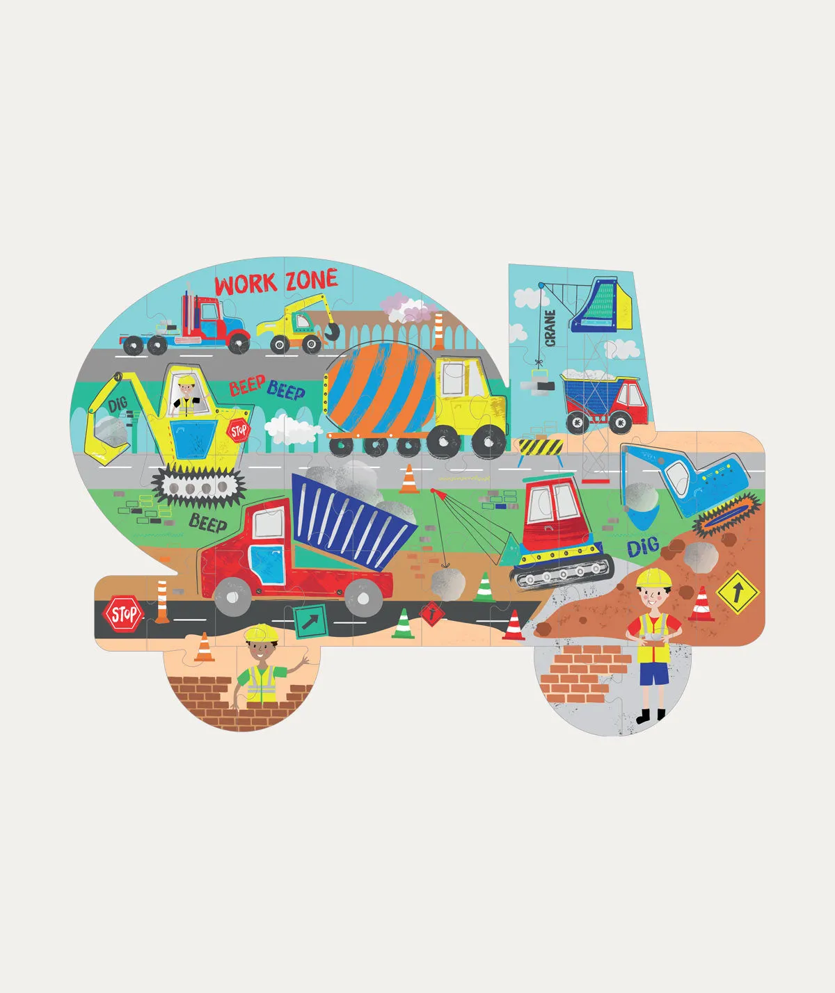 40 Piece Truck shaped Jigsaw - Multi