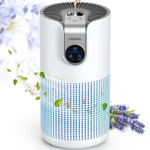 Air Purifiers for Home Up to 1500 Sq.Ft, Large Air Purifier with HEPA 13 Filter, Remove 99.97% of Pet Hair Odor Dust Smoke Pollen, Essential Oil Air Purifier,White