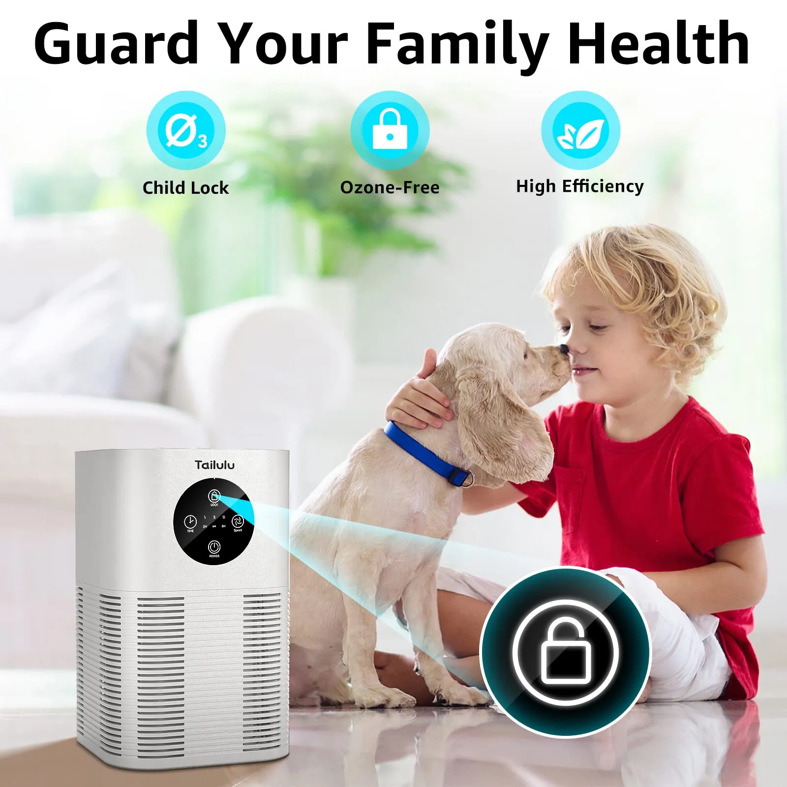 Air Purifiers for Pet,Tailulu Home Air Cleaner For Bedroom up to 600 sq.ft 22db with Fragrance Sponge