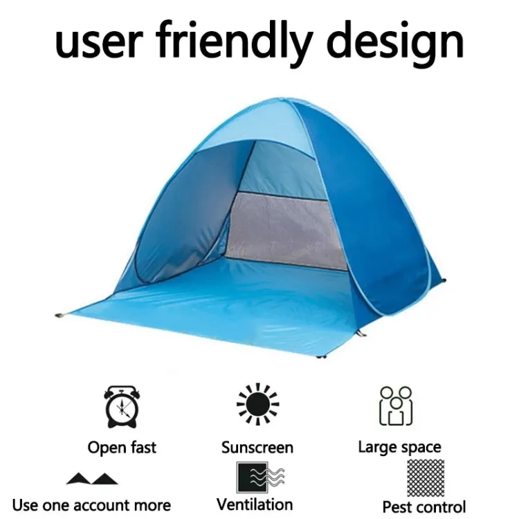 Automatic Instant Pop Up Tent Potable Beach Tent，Size: 150x165x110cm(Blue)