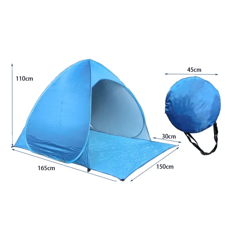 Automatic Instant Pop Up Tent Potable Beach Tent，Size: 150x165x110cm(Blue)