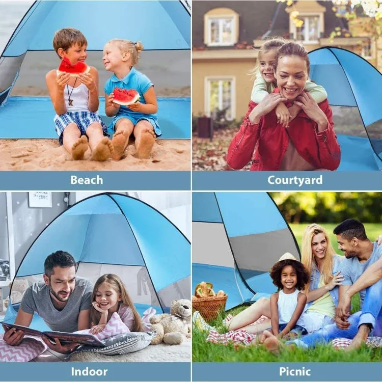 Automatic Instant Pop Up Tent Potable Beach Tent，Size: 150x165x110cm(Blue)