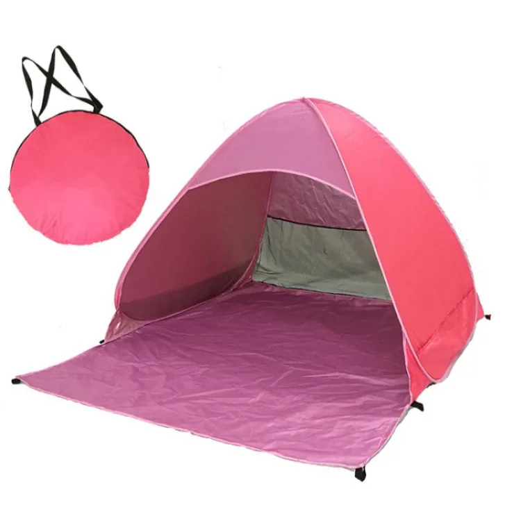 Automatic Instant Pop Up Tent Potable Beach Tent，Size: 150x165x110cm(Pink)