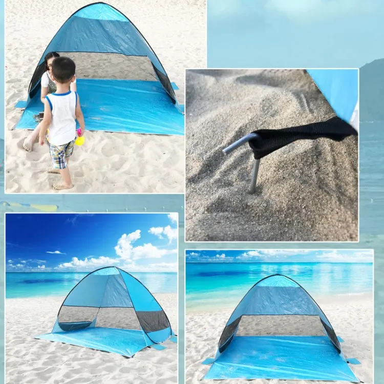 Automatic Instant Pop Up Tent Potable Beach Tent,Size:, Color: Deep Blue Stripe