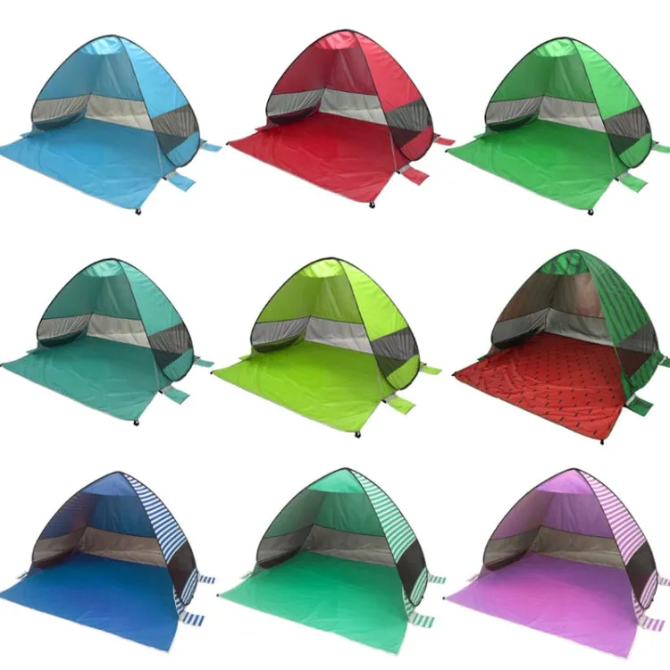 Automatic Instant Pop Up Tent Potable Beach Tent,Size:, Color: Deep Blue Stripe