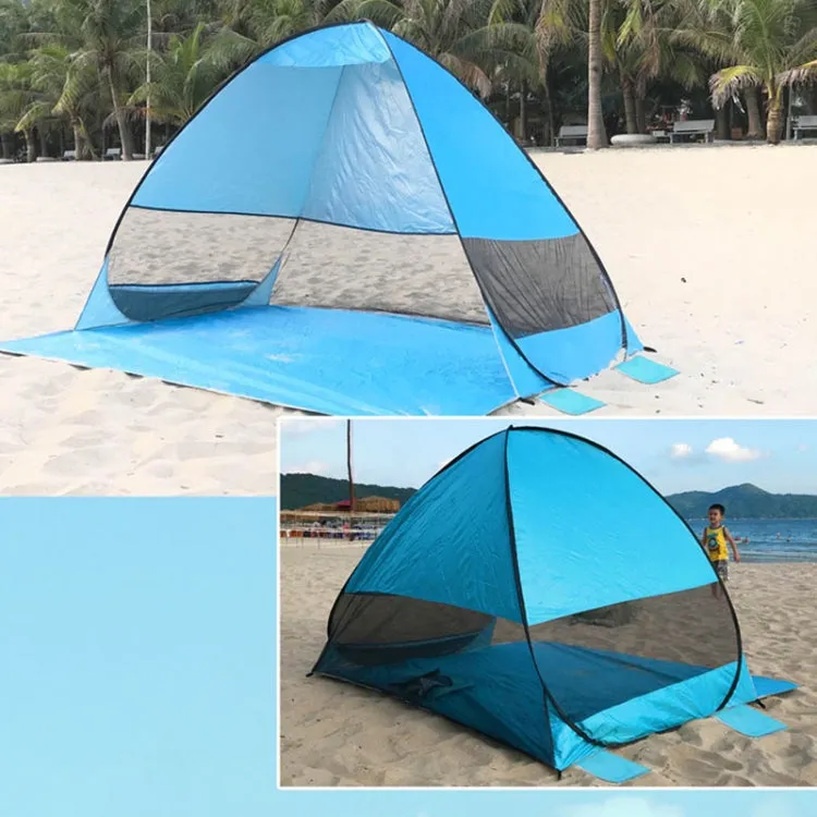 Automatic Instant Pop Up Tent Potable Beach Tent,Size:, Color: Deep Blue Stripe