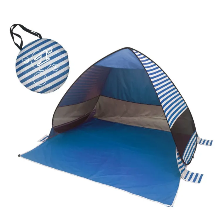 Automatic Instant Pop Up Tent Potable Beach Tent,Size:, Color: Deep Blue Stripe