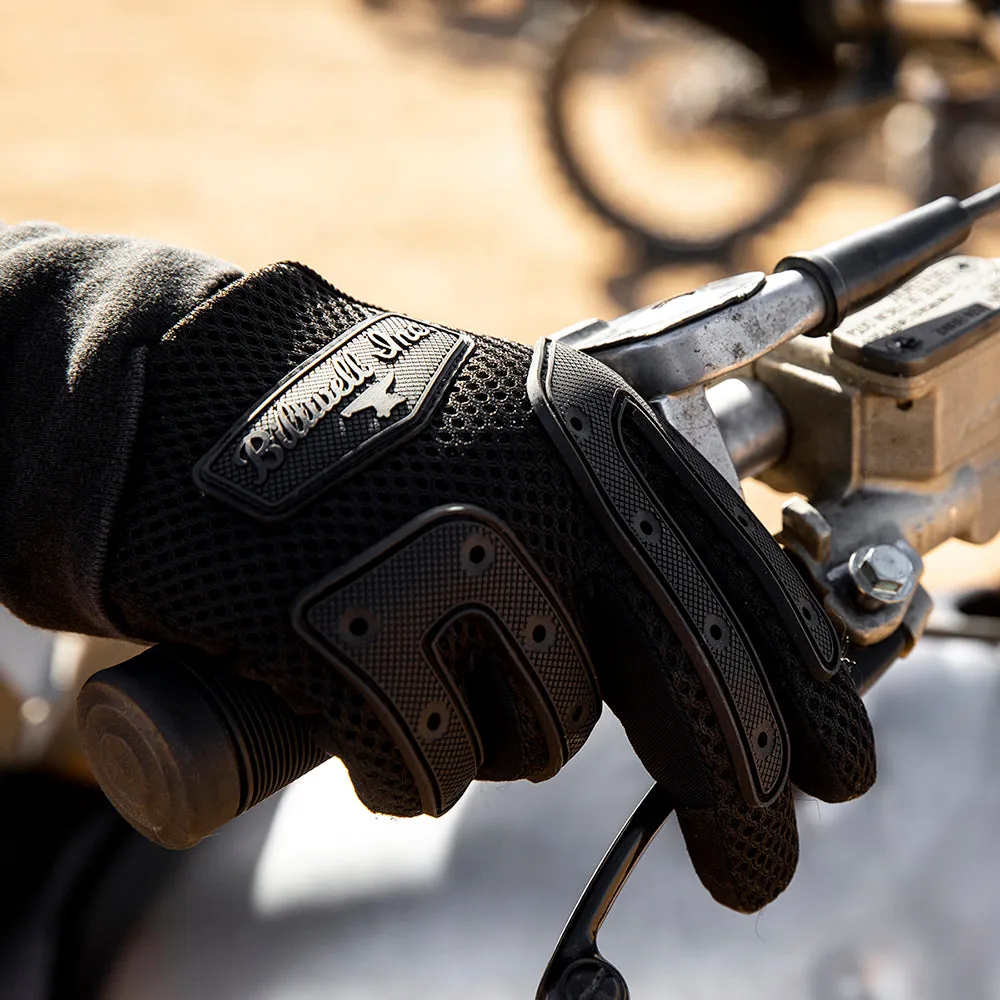 BILTWELL ANZA TEXTILE GLOVE [BLACK OUT]