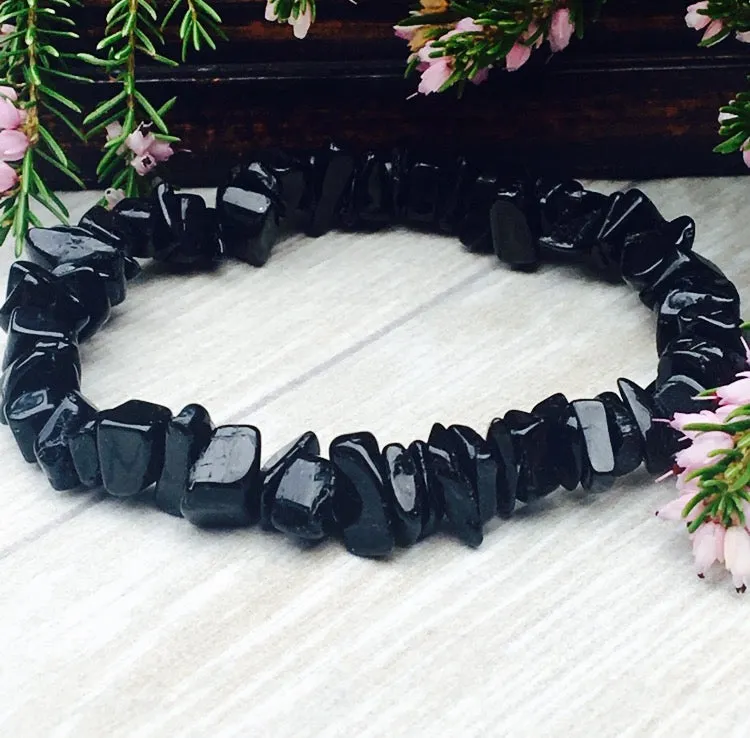 Black Tourmaline Crystal Bracelet