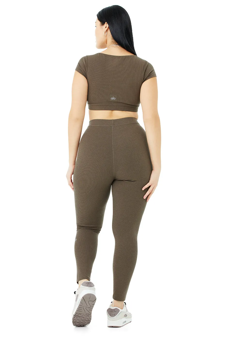 Blissful Henley Bra Top & Ribbed High-Waist 7/8 Blissful Legging Set