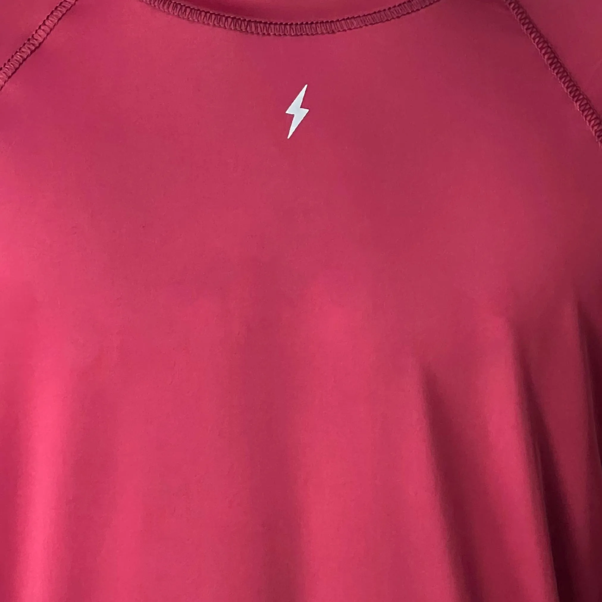 BRUCE BOLT Long Sleeve Performance T-Shirt with Reflective Bolt - MAROON