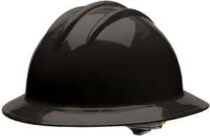 Bullard C33 33BKR 6pt Ratchet Classic Full Brim Style Hard Hat, Black, 1 Each