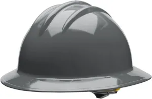 Bullard C33 33DGR 6pt Ratchet Classic Full Brim Style Hard Hat, Dove Grey, 1 Each