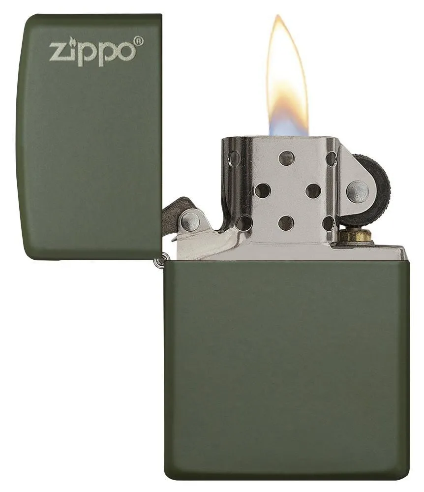 Classic Green Matte Zippo Logo