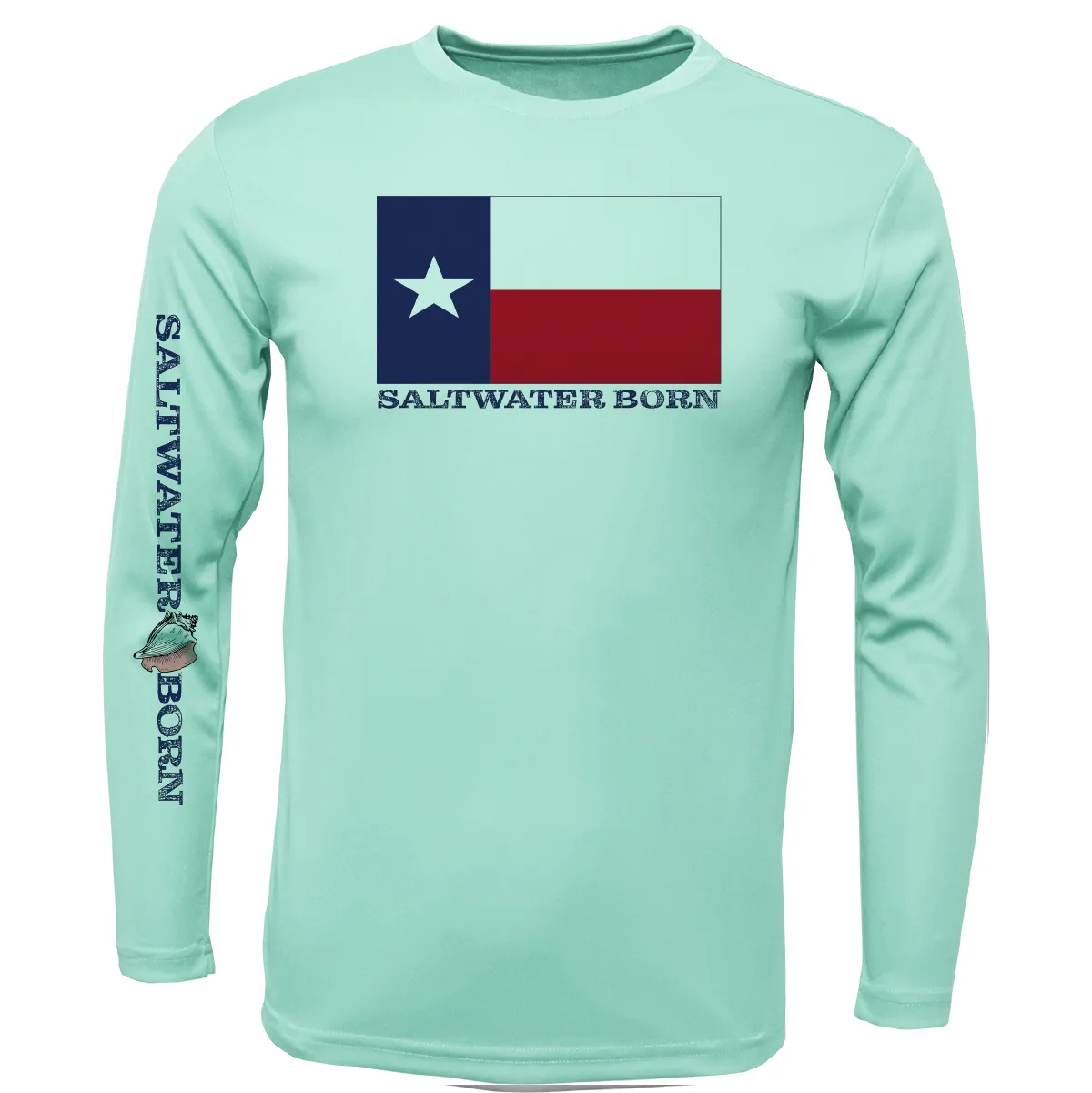 Corpus Christi, TX Flag Long Sleeve UPF 50  Dry-Fit Shirt