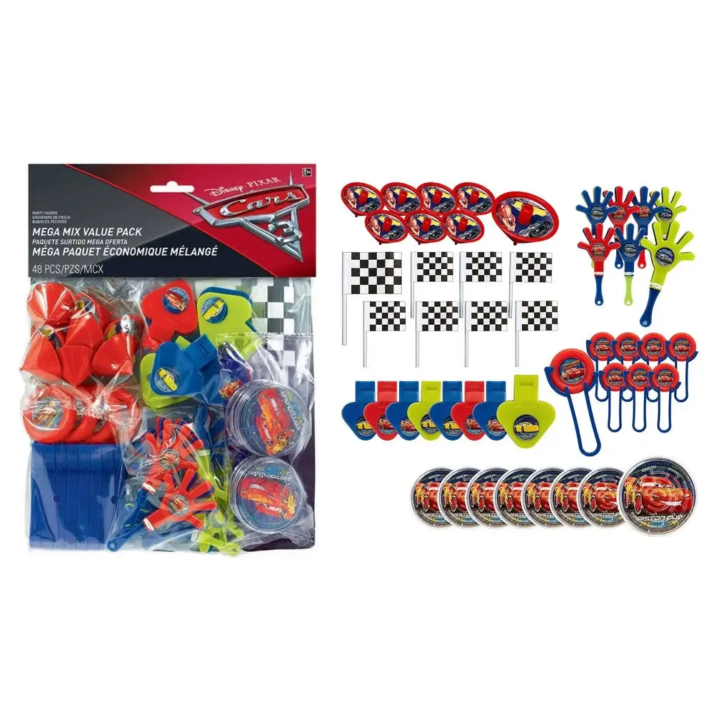 Disney Cars 3 Mega Mix Favour Pack - 48 Pc