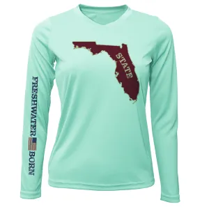 Garnet and Gold Freshwater Born Women's Long Sleeve UPF 50  Dry-Fit Shirt