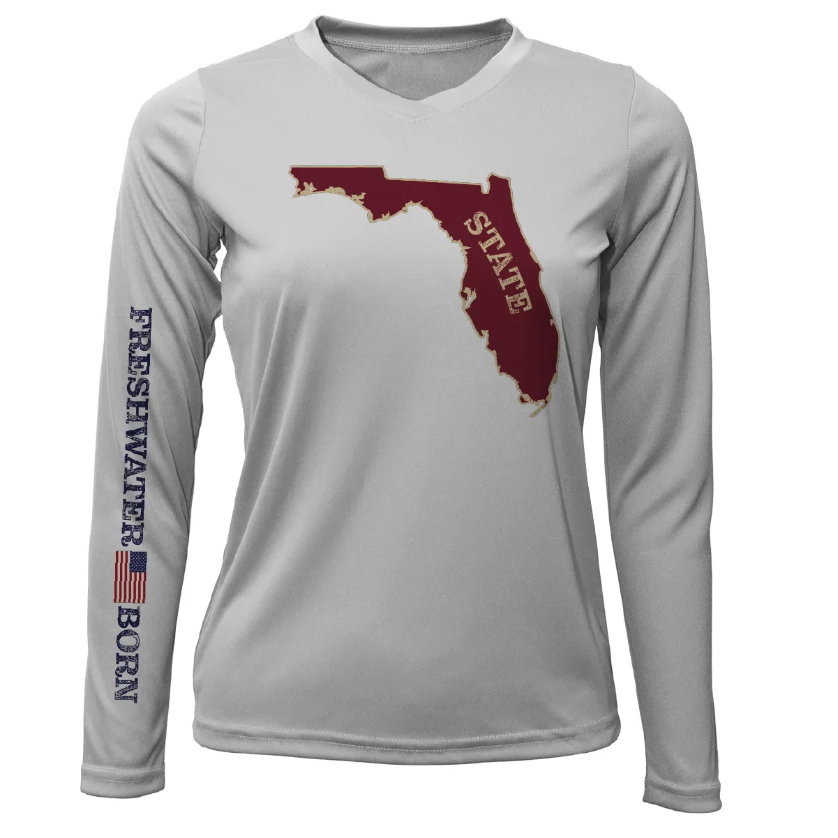 Garnet and Gold Freshwater Born Women's Long Sleeve UPF 50  Dry-Fit Shirt