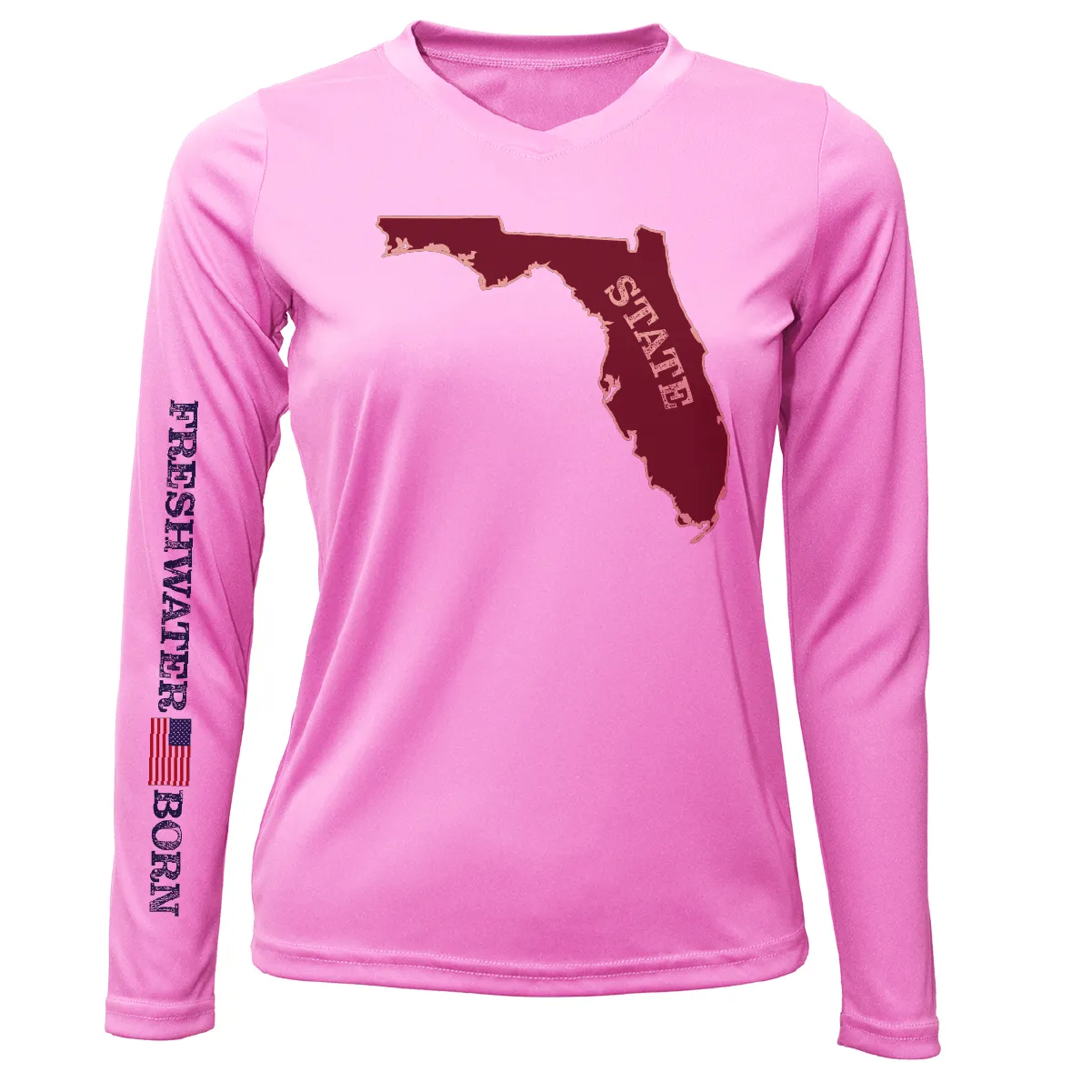 Garnet and Gold Freshwater Born Women's Long Sleeve UPF 50  Dry-Fit Shirt