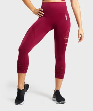 Gymshark Energy  Seamless Cropped Leggings - Beet