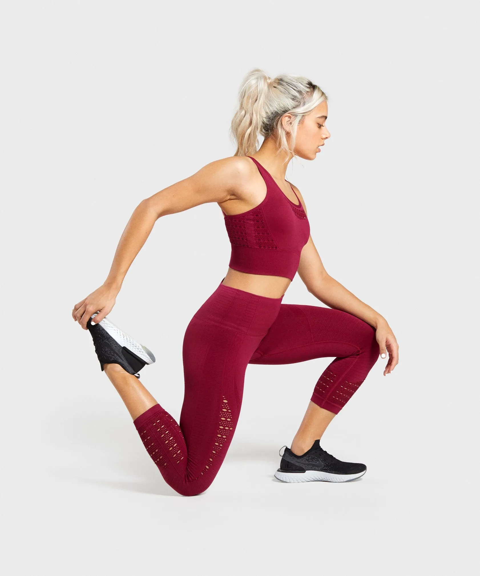 Gymshark Energy  Seamless Cropped Leggings - Beet