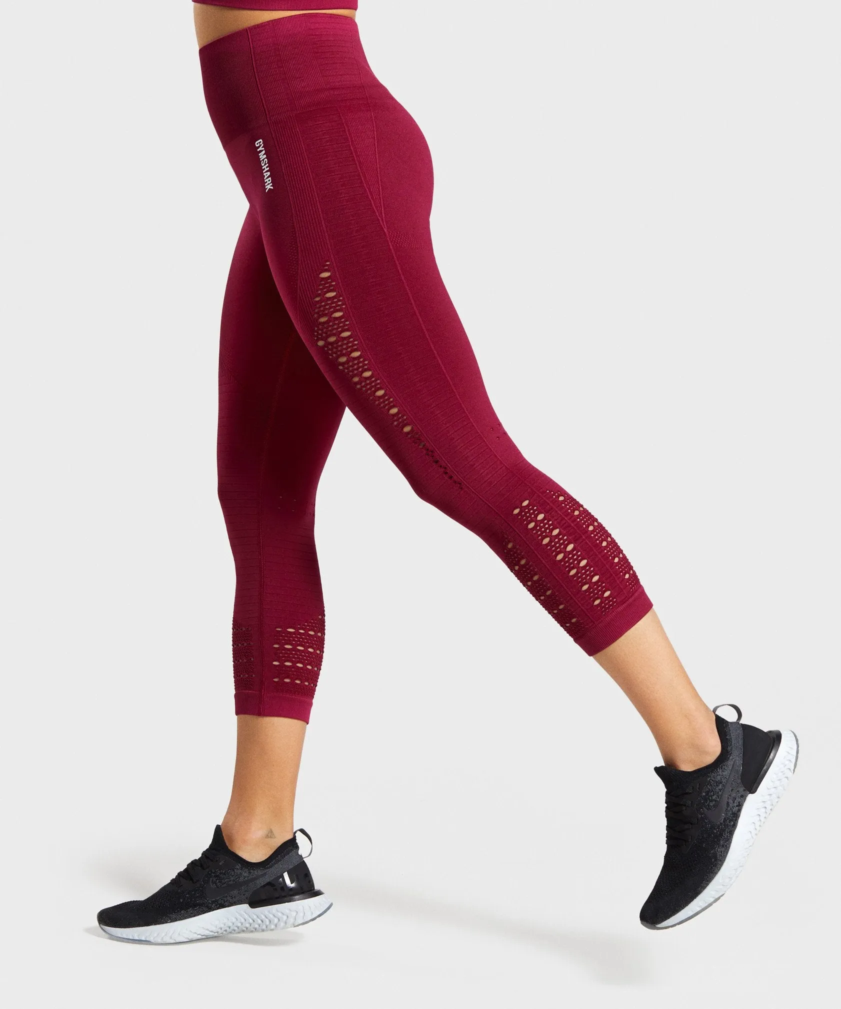 Gymshark Energy  Seamless Cropped Leggings - Beet