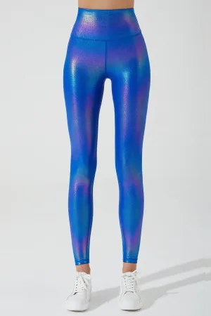 Iridescent Legging - Magnetic Blue