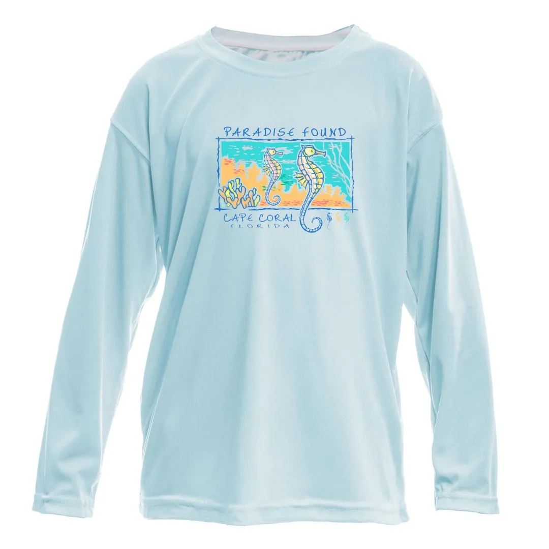 Kids Seahorse Sun Shirt Paradise Found - UPF50 Beach Shirt