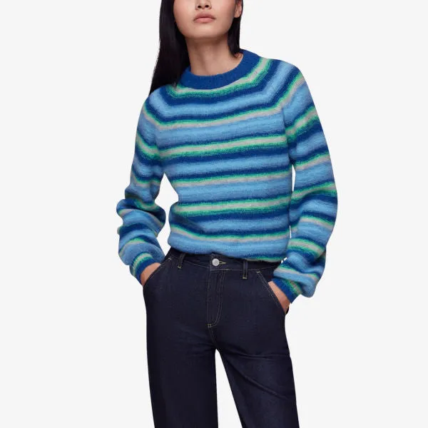 Knitted jumper with mixed stripes Whistles, multicolor