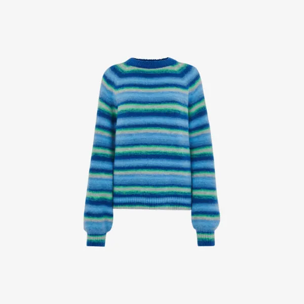 Knitted jumper with mixed stripes Whistles, multicolor