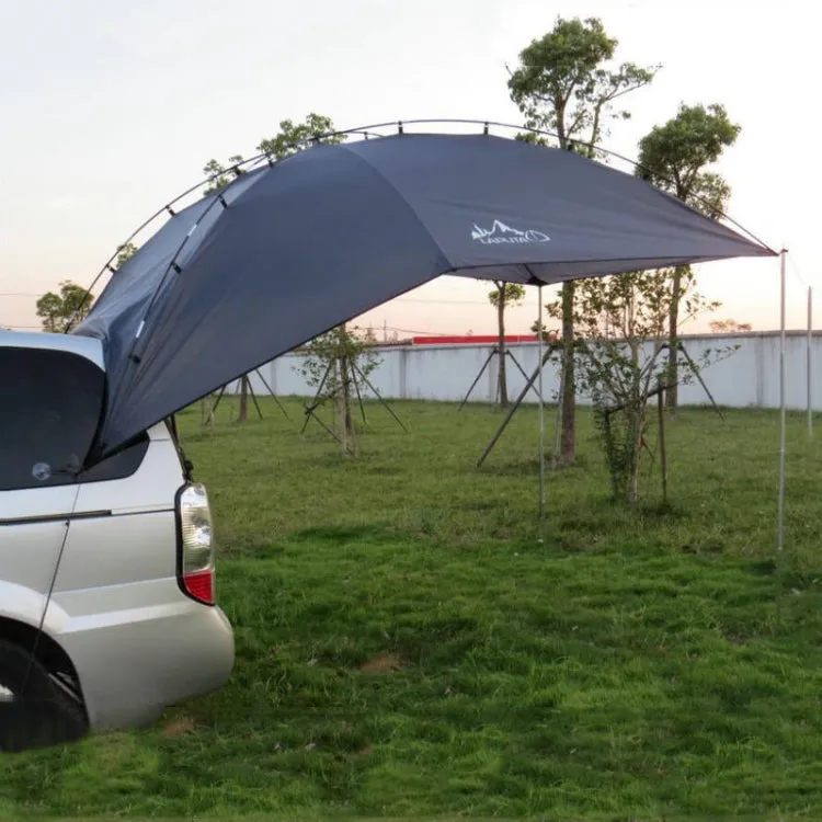 LADUTA Outdoor Self-Driving Tour Barbecue Camping Car Side Tent Car Tail Extension Tent Supplies(Painted Silver)