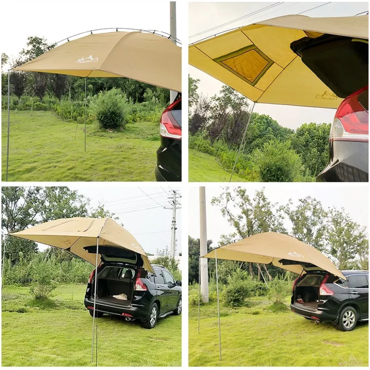 LADUTA Outdoor Self-Driving Tour Barbecue Camping Car Side Tent Car Tail Extension Tent Supplies(Painted Silver)