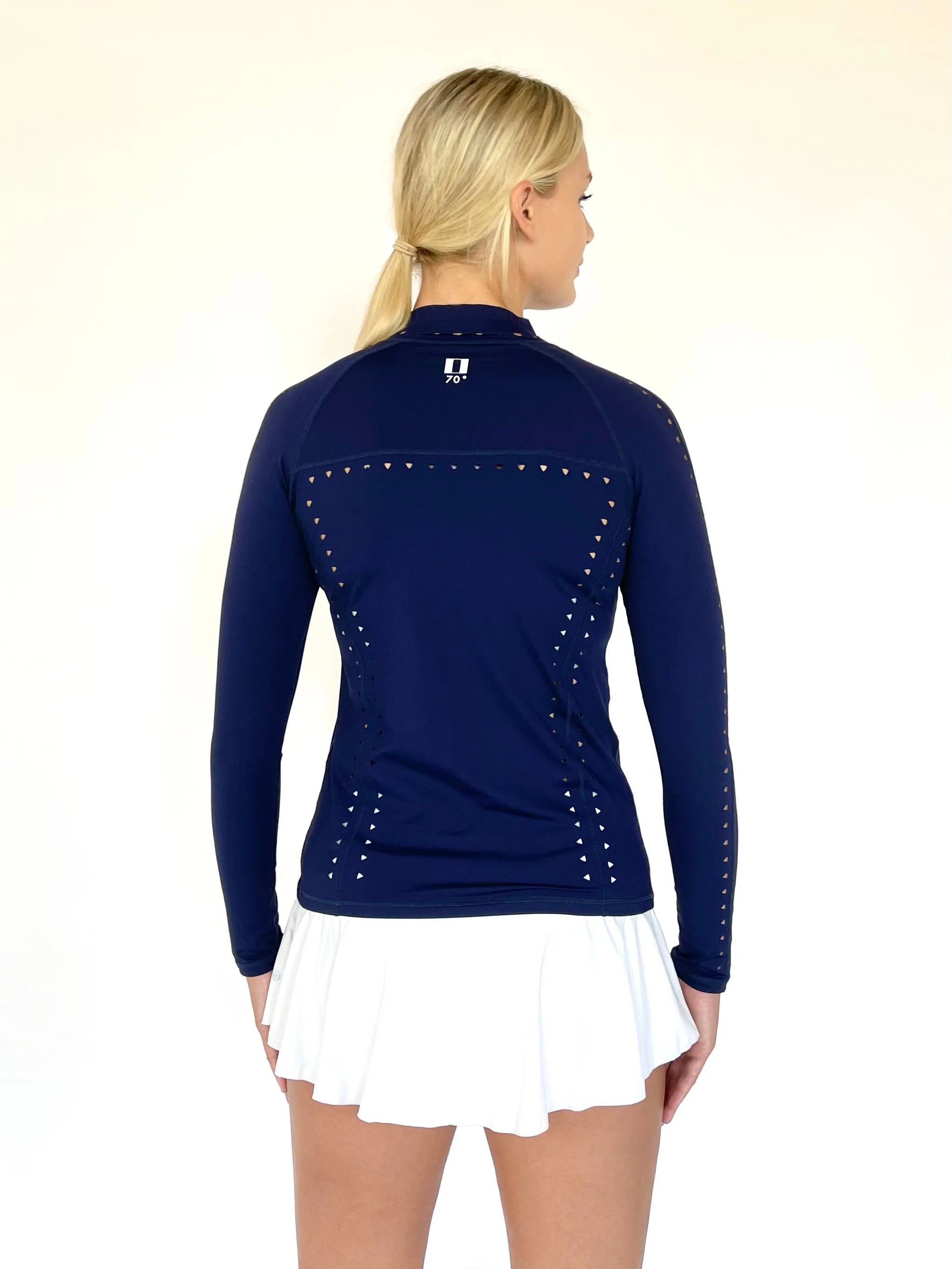 Laser Cut Sun Shirt in Classic Navy