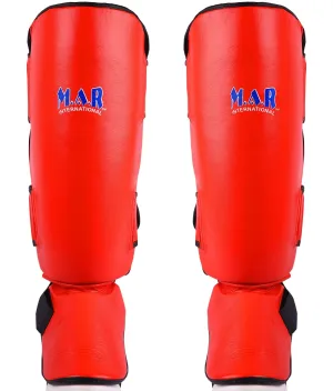 MAR-149A | Kickboxing & Thai boxing Genuine Leather Shin & Instep Guards