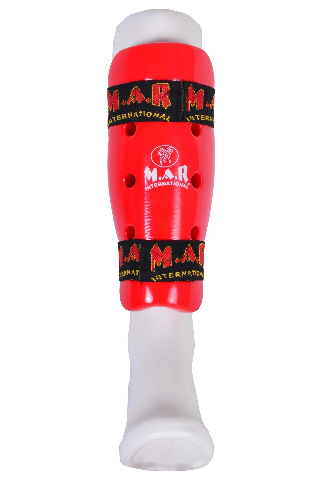 MAR-162A | Red Dipped Foam Martial Arts Shin Guard