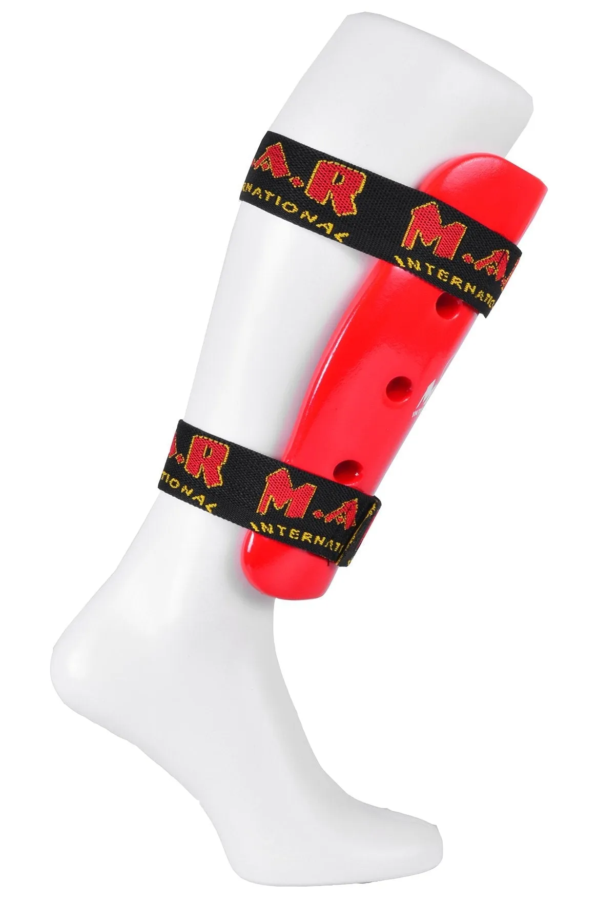 MAR-162A | Red Dipped Foam Martial Arts Shin Guard