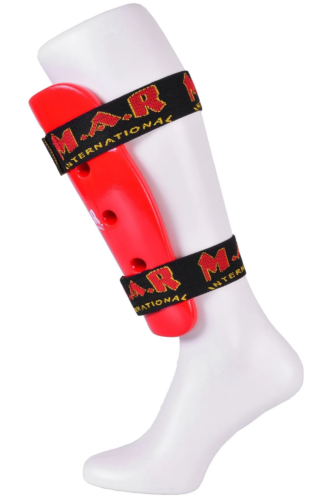 MAR-162A | Red Dipped Foam Martial Arts Shin Guard