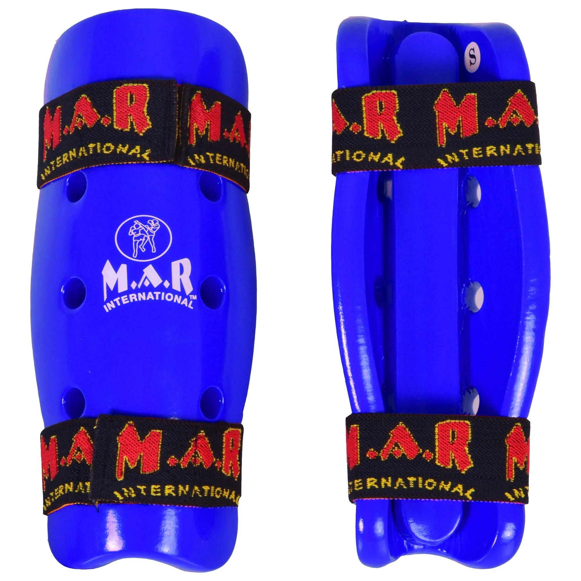 MAR-162C | Blue Dipped Foam Martial Arts Shin Guard