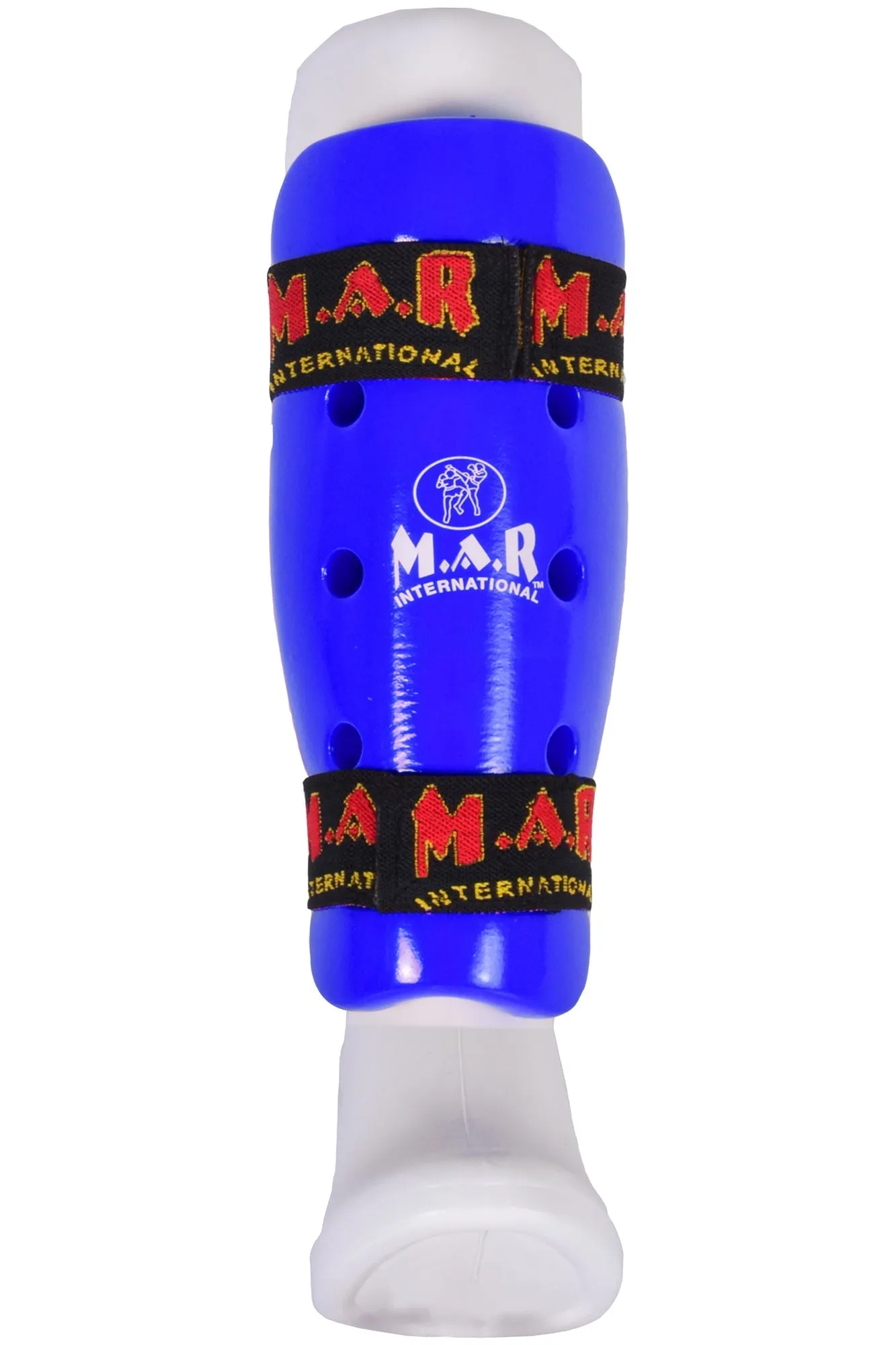 MAR-162C | Blue Dipped Foam Martial Arts Shin Guard