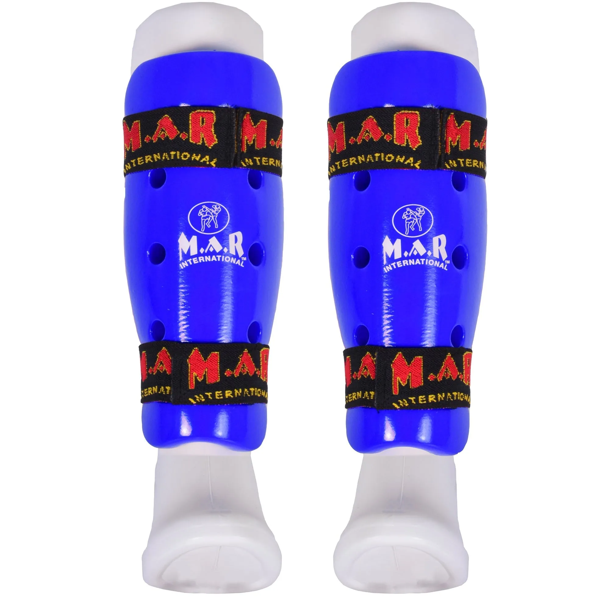 MAR-162C | Blue Dipped Foam Martial Arts Shin Guard