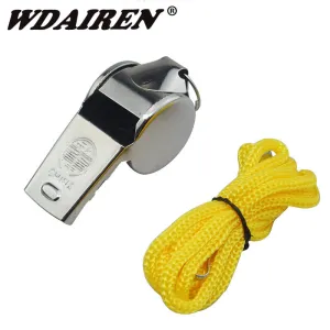 Metal Whistle with Colorful lanyard for coach player trainning