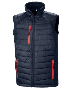 Navy/Red* - compass padded softshell gilet