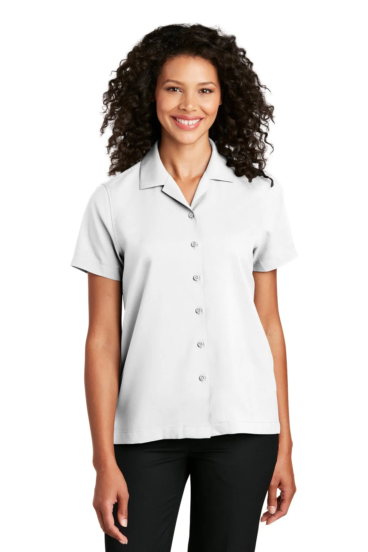 Port Authority Ladies Short Sleeve Custom Performance Shirts, White