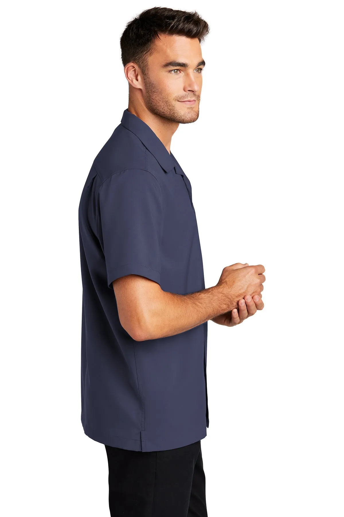 Port Authority Short Sleeve Performance Custom Shirts, True Navy