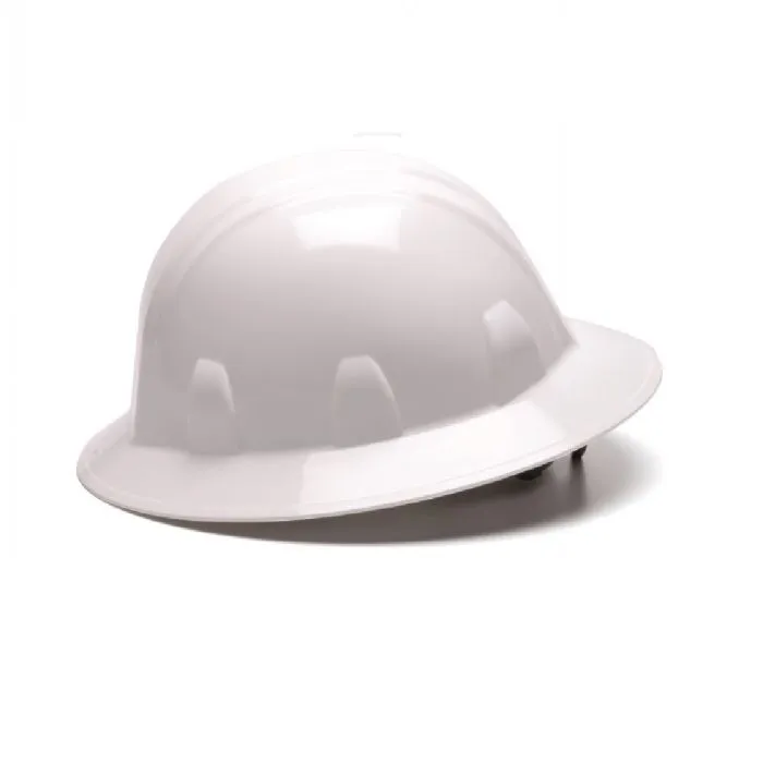 Pyramex SL Series HP2411 Full Brim Hard Hat, 4 Point Ratchet Suspension, One Size, 1 Each