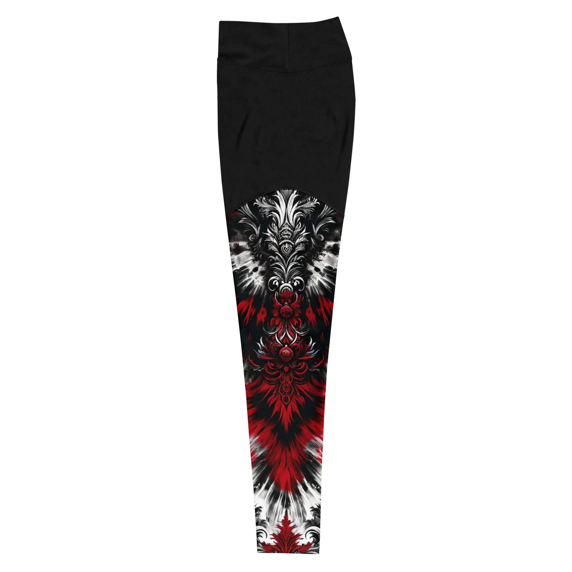 Sports Leggings Crimson Nocturn