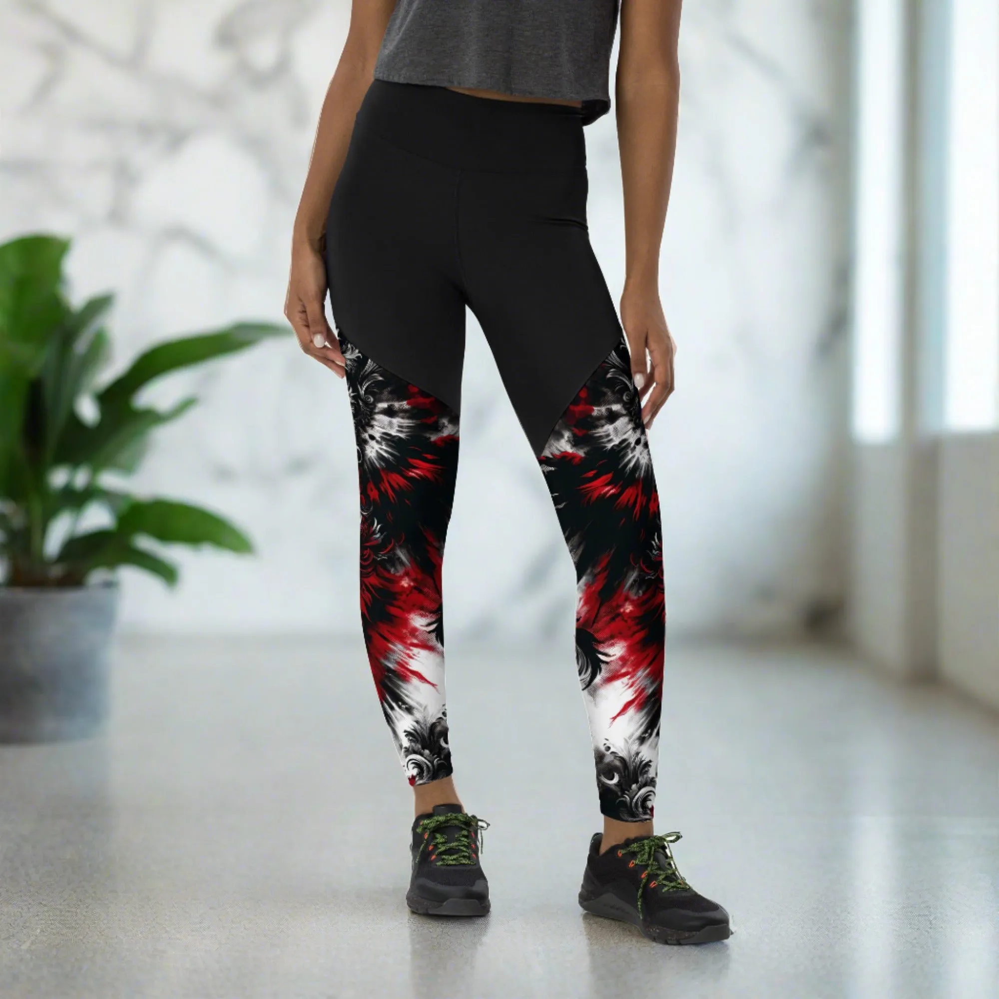 Sports Leggings Crimson Nocturn